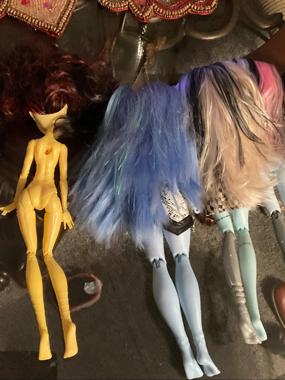 monster high Dolls Lot - Yellow, Blue, Pale Blue, Light Green